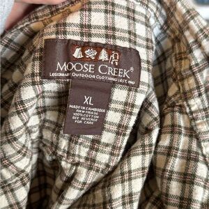 Moose Creek Women's Plaid Top - Cream and Brown